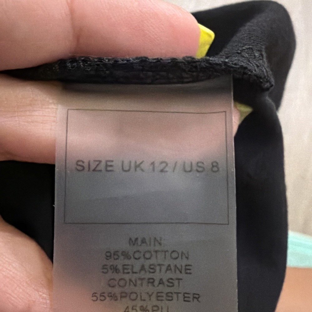 Maniere de Voir Women's Dark Grey And Black Top Active Wear Size 8 US - Picture 6 of 9